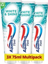 Bol.com Aquafresh White & Shine tandpasta voordeelverpakking 3x75 ml aanbieding