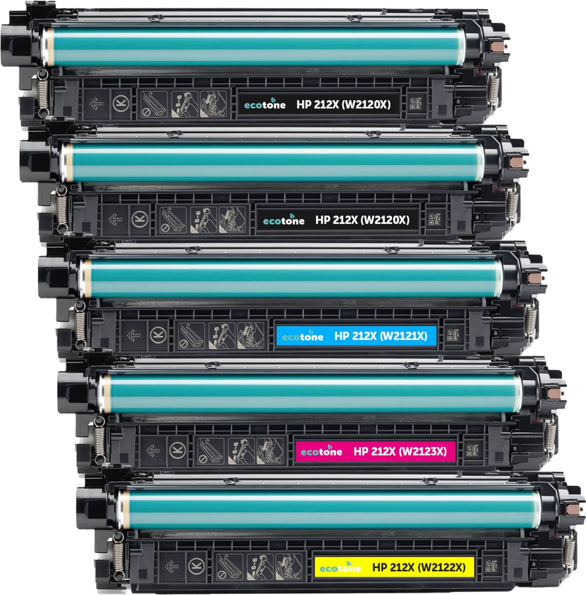 Ecopack (Replaces HP 212X toner) 2xBL + 1xCMY - (BL 2x13000 Pages) (CMY 3x10000 Pages)