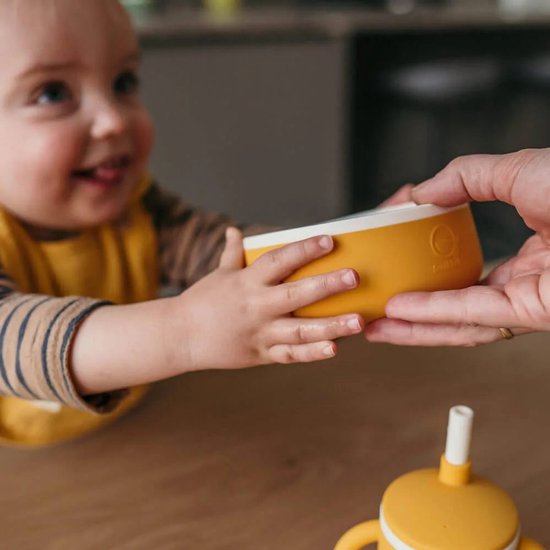 Smikkels - Siliconen kinder dinerset - Eetset baby - Servies - Serviesset - Kinderbestek - Veilig Kinderservies - Duurzaam - Baby - Peuter - Kleuter - Blauw van Smikkels — afbeelding 3