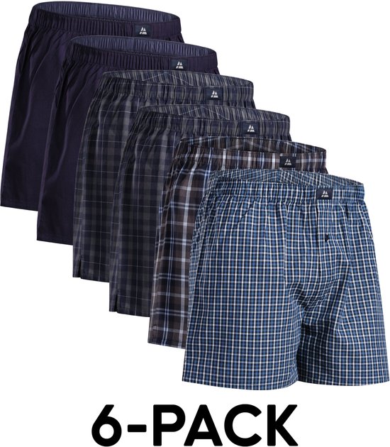 DANISH ENDURANCE Boxers ample en Katoen biologique pour hommes - Sous-vêtements boutonnée - paquet de 6 - Taille XL