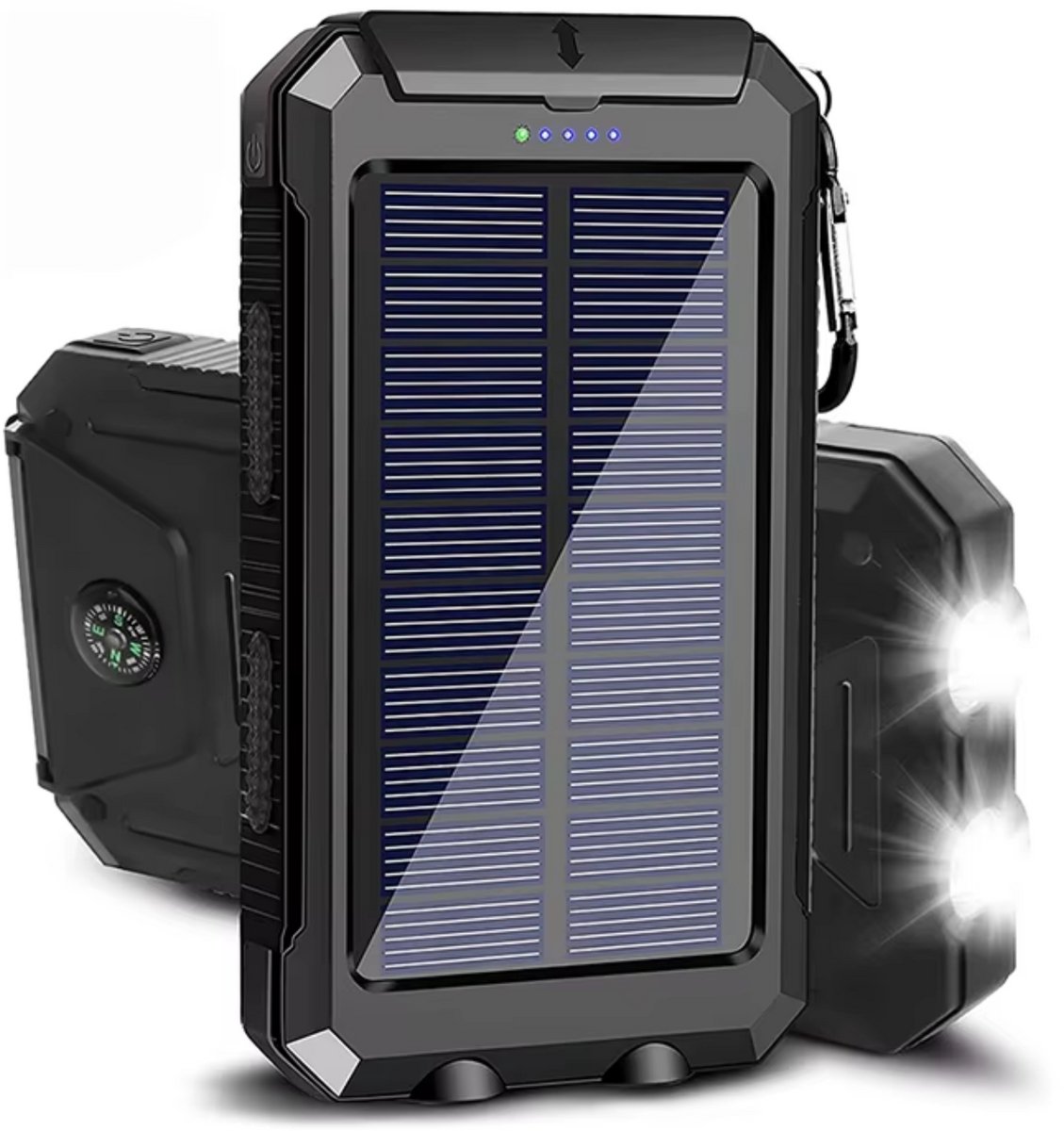 PureVolt Powerbank 20.000mah - Geschikt voor IPhone & Samsung - Powerbank op Zonneenergie - Solar Charger