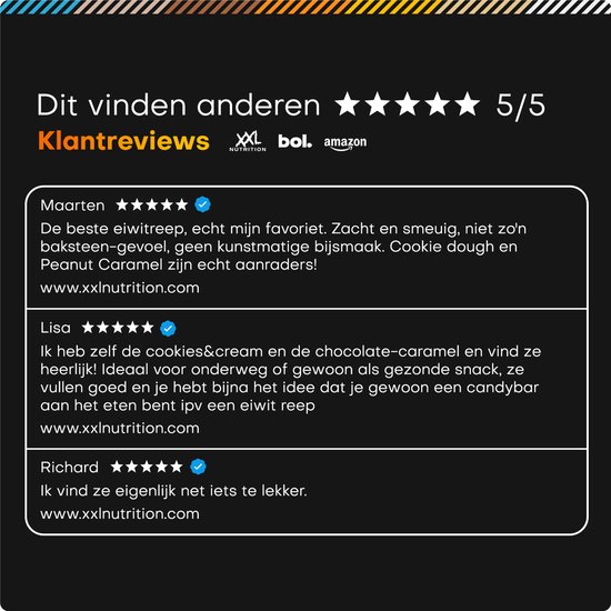 XXL Nutrition - N'Joy Protein Bar - 20 Gram Eiwit - Eiwitrepen & -snacks, Proteine Repen - Smeuďge Eiwit Reep én Hoog in Eiwit - Diverse Smaken - Chocolade Caramel - 15 Pack van XXL Nutrition — afbeelding 4