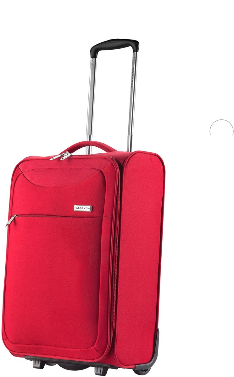 CarryOn Air Upright Handbagage Koffer – 55x35x20cm - Zachte Trolley met voorvak - 37 Liter - Slechts 1,8kg - Rood