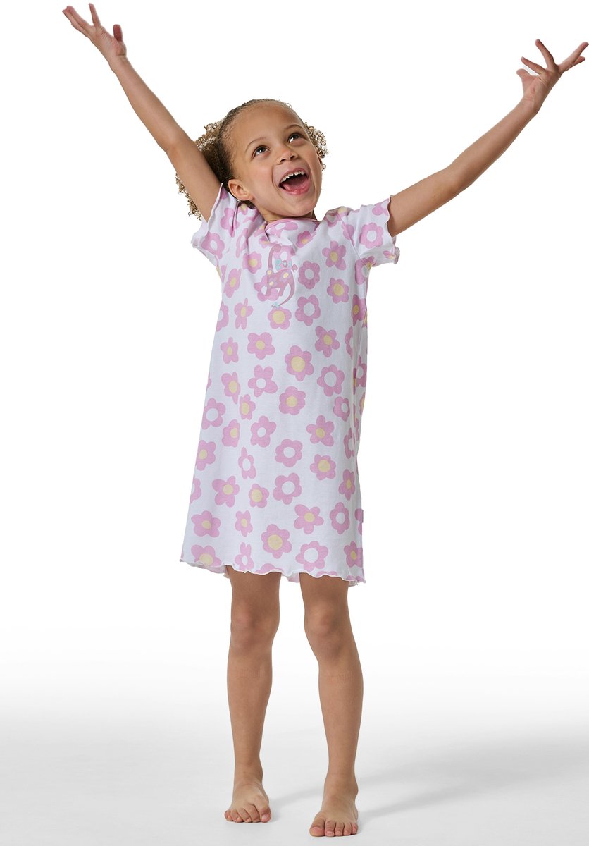 Schiesser Nachthemd 'Girls World witte print