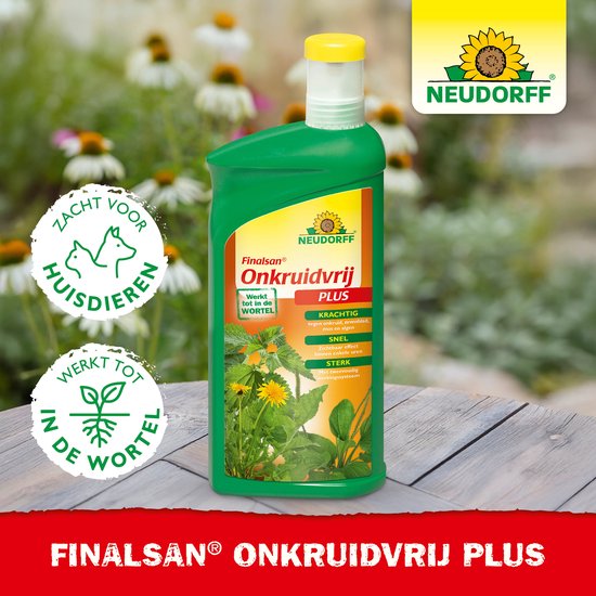 Neudorff Finalsan Onkruidvrij Plus - 1 liter Onkruidbestrijding Concentraat voor 70 m² - Onkruidverdelger tegen onkruid, zevenblad, mos en algen - Onkruidbestrijdingsmiddel voor gazon — afbeelding 4