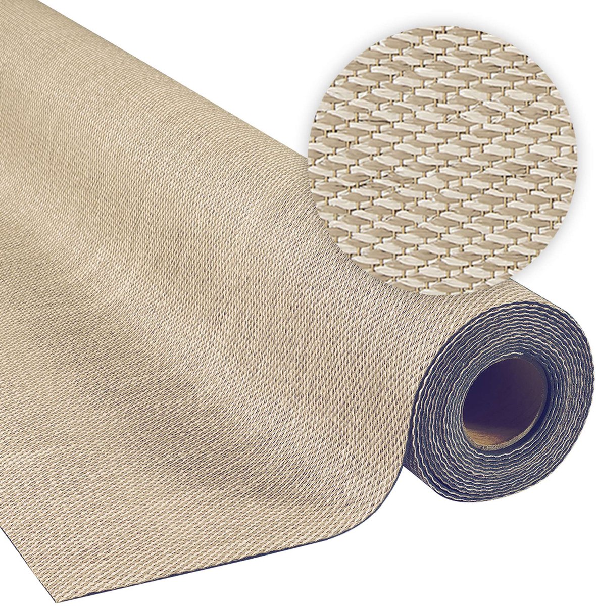 Storesdeco - Vinylvloer, kamerbreed tapijt, beige 200x350 cm