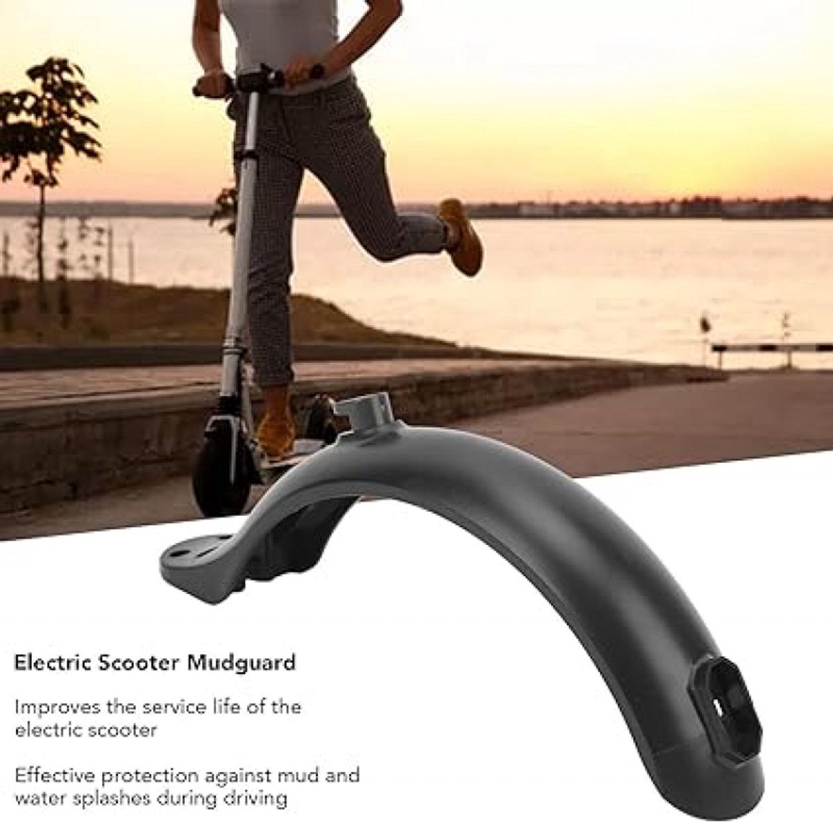 spatbord- spatborden- Achterspatbord - achterspatbord elektrische step- elektrische step -rear fender electric scooter - spatbord elektrische step - Compact achterspatbord - Vervanging elektrische scooter -Geschikt Voor xiaomi M365 - 31x5.5x9.5cm – foto 3