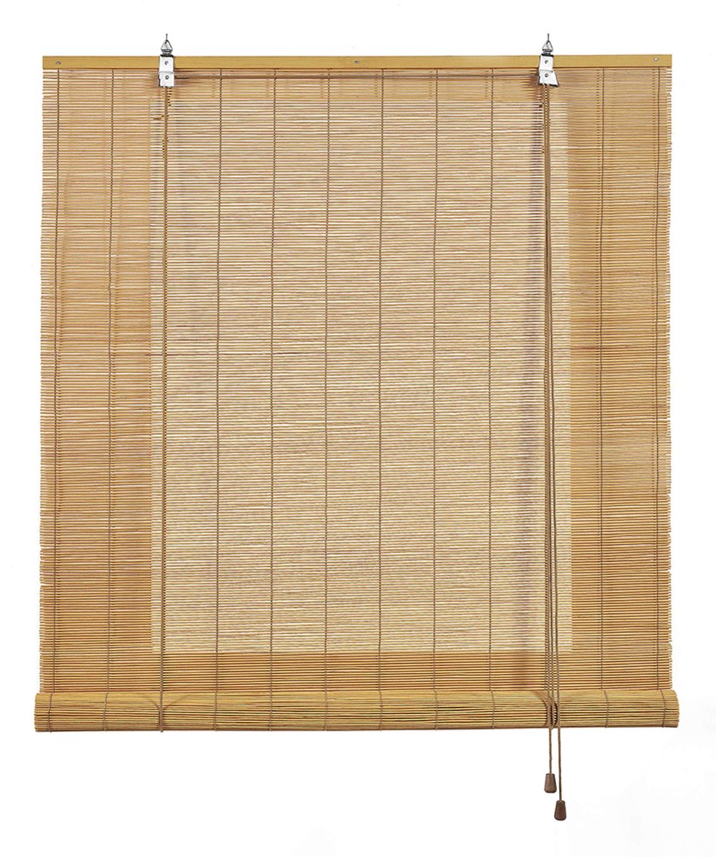 Storesdeco Bamboe rolgordijn voor binnen en buiten - Lichtbruin, 60x175 cm Brown