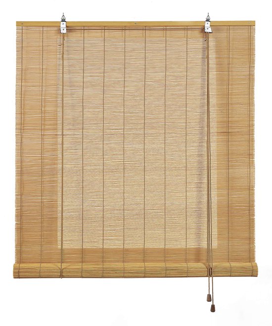 STI Bamboe Rolgordijn Mod Orchidee 200 X 300 Cm - Natuurlijk Lichtbescherming & Privacy