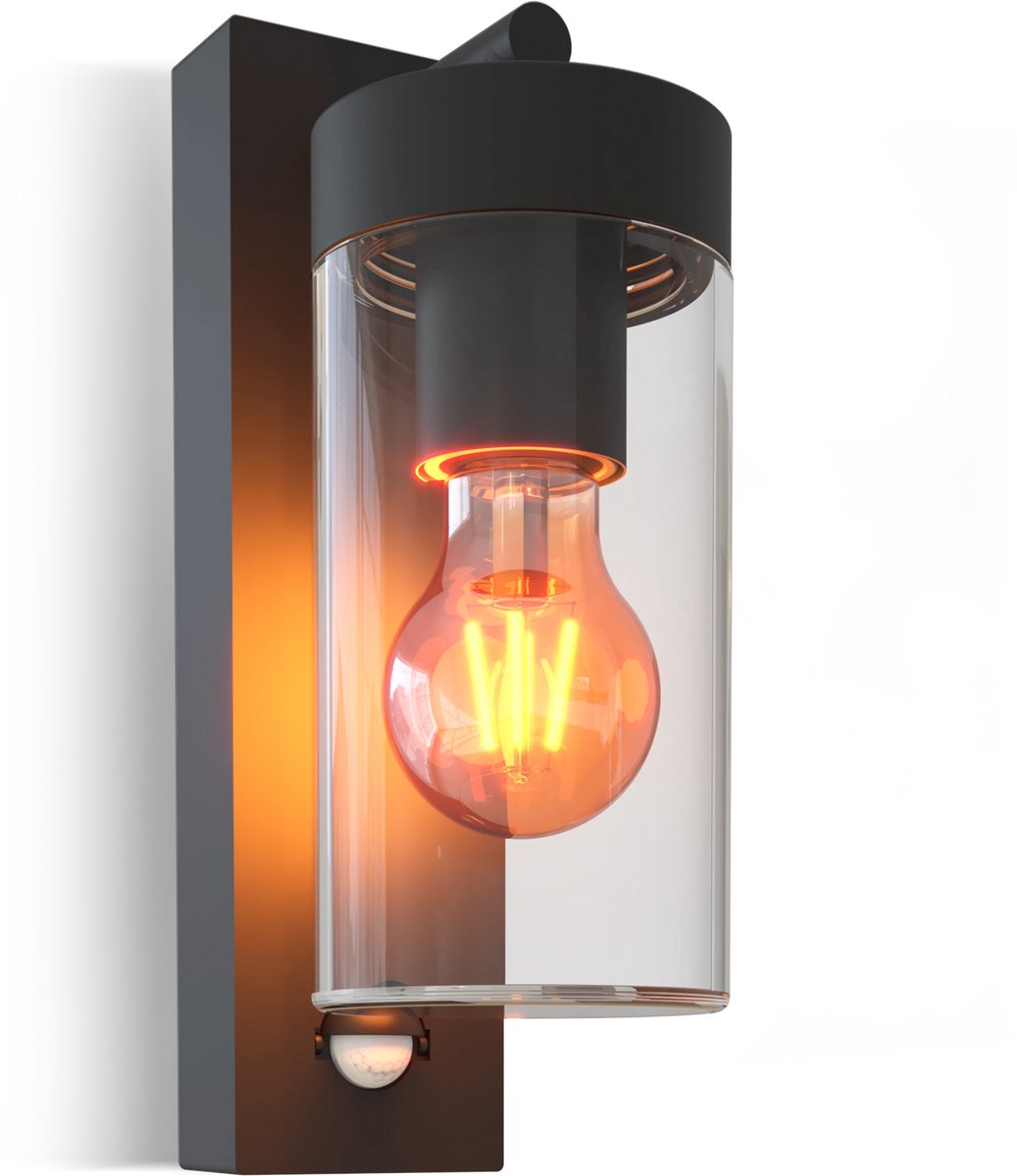 Calex Wandlamp Buiten - E27 Fitting - IP44 - Zwart