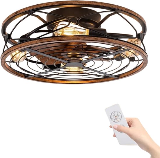 Plafondventilator met verlichting, stil, energiezuinig, modern design – Livano ventilator met lamp