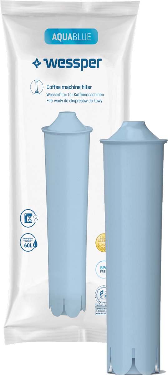 Wessper - waterfilter voor Jura koffiemachines - Claris blue - Filter 71311 - 67007 - 71312 Impressa Micro Giga C F J Z