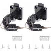 Graplan 2 Sets Meubelslot Cilinder Zinklegering Cam Lock Beveiliging Lade Sloten met 4 Sleutels voor Deur Kast Brievenbus Lade Kast Huishoudelijke Kantoor