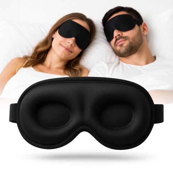 Comfortabel Oogmasker Voor Een Diepe Slaap - Lichtblokkerend En Ademend Verstelbare Band Ideaal Voor Thuis En Reizen