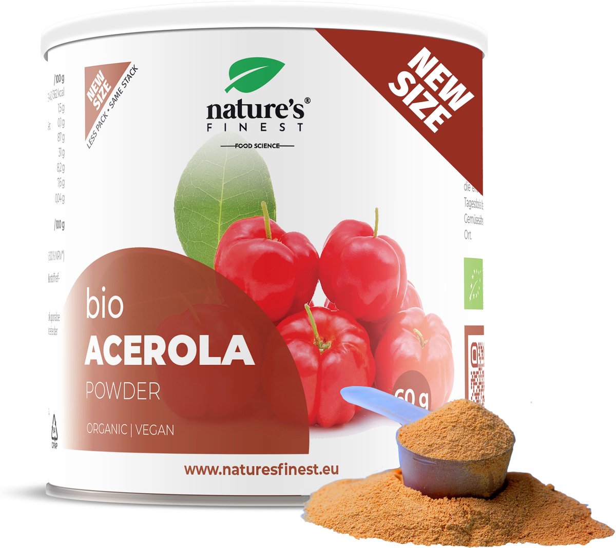 Goedkoopste Nature's Finest Acerola Poeder Bio | 100 Biologisch | Extreem Rijk aan Vitamine C – 28x Meer dan Citroen | Ondersteunt het Immuunsysteem | Natuurlijk Superfood voor Energie en Vitaliteit