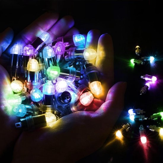 Allecto Plus - LED-Ballonnen 25 Stuks Mini Ledlampions Waterdicht Papieren Lantaarns Bruiloft Feestdecoratie
