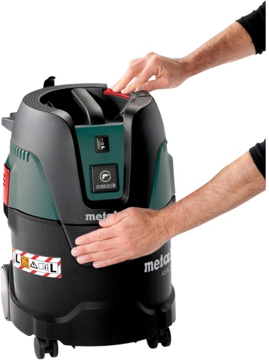 Metabo alleszuiger ASR 25 L SC – 602024000 – Nat- en droogzuiger met halfautomatische filterreiniging – 8 m kabellengte