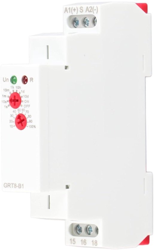 Mini power off delay relay voor DIN rail montage 12V ~ 240V - single ...