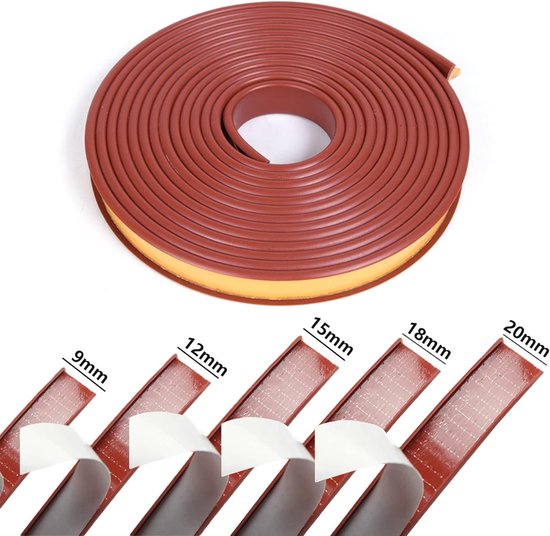 U-vorm Zelfklevende meubelrandband, 40 mm x 5 m, flexibel, TPE