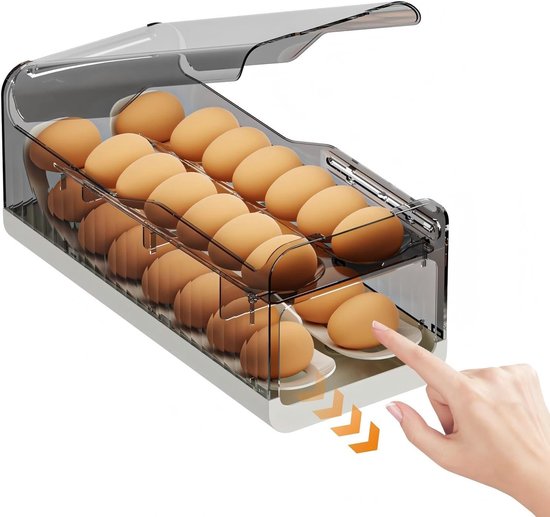 Ikaif 4-Tier Automatische Eierdispenser, Ruimtebesparende