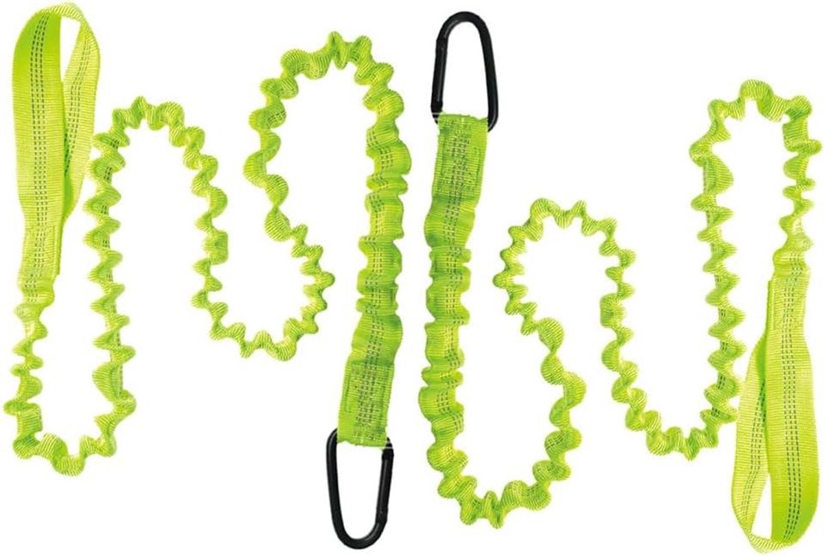 Allecto Plus - Elastische Kajak Peddel Leash met Karabijnhaak - 2 stuks 1.5m - Veiligheidslijn voor Kajakken - Peddel Touw - Strap für Kajakboot