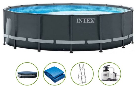 INTEX Framezwembad Ultra XTR met zandfilterpomp 549x132 cm