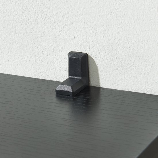 CD DVD kast Tynset vakkenkast met 12 vakken 175x20x20 cm zwart [en.casa]