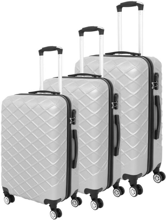 FERGÃ Set de valises 3 pièces extensible à coque rigide 3