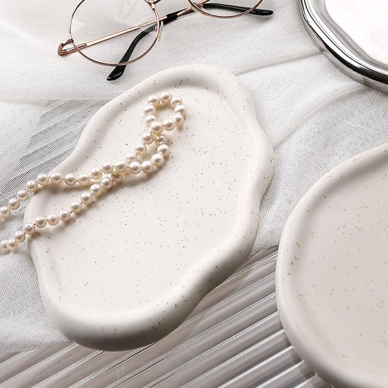 Allecto Plus - Sieradenlade Decoratie Tray voor Sieraden Opslag en Cadeau - Oorbellen Kettingen Schotel voor Bruiloft en Verloving in Hotel en Restaurant