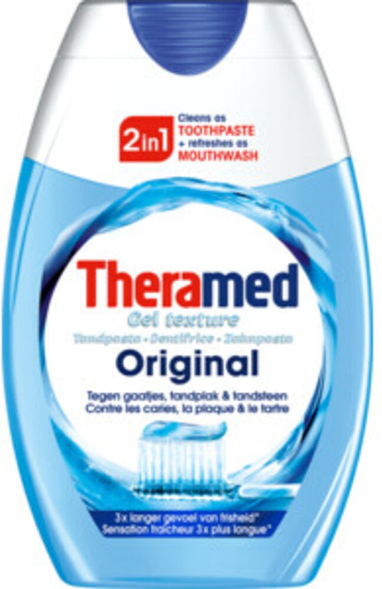 Theramed Tandpasta 2 in 1 Original - 6 x 75 ml - Voordeelverpakking