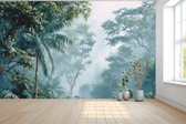 Peel & stick Fotobehang - Mystical Mist Jungle Escape - 250x150 centimeter