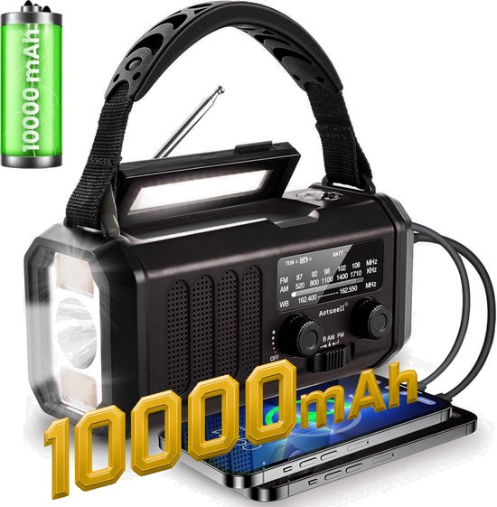 Actueell® Noodradio DAB+ 10000 mAh