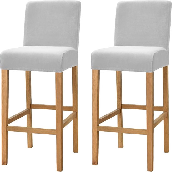 JaHECOME Barkruk barkruk bistrokruk set van 2 fluwelen gevoerde barstoelen met armleuning