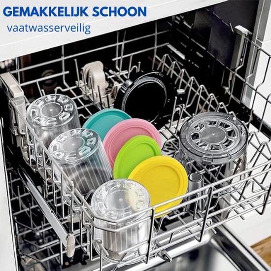 Nevolis® IJshouder geschikt voor Ninja Creami Deluxe bekers, bakjes - 4 stuks - 680 ml - met deksel - voor NC500 & NC501EU-serie - Accessoires - BPA-vrij - Roze Groen Grijs van Merkloos — afbeelding 3