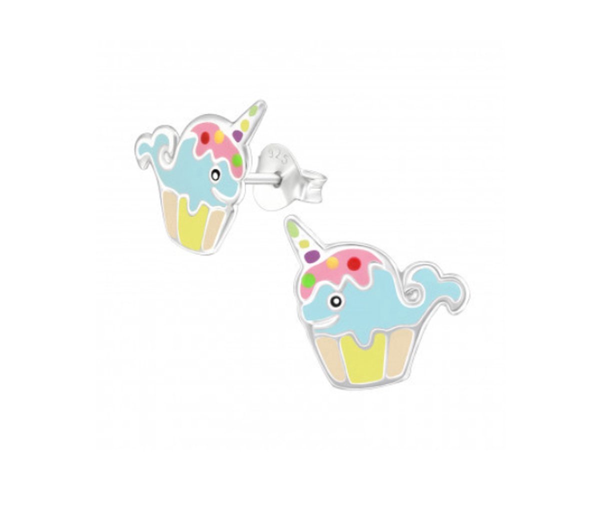 Oorbellen - Kinderoorbellen - 925 Sterling Zilver - Zilver - Whalecorn