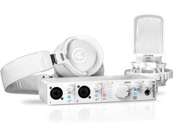 Arturia MiniFuse Recording Pack White – Opnamebundel met Audio‑Interface, Condensatormicrofoon, Hoofdtelefoon & Software – Wit