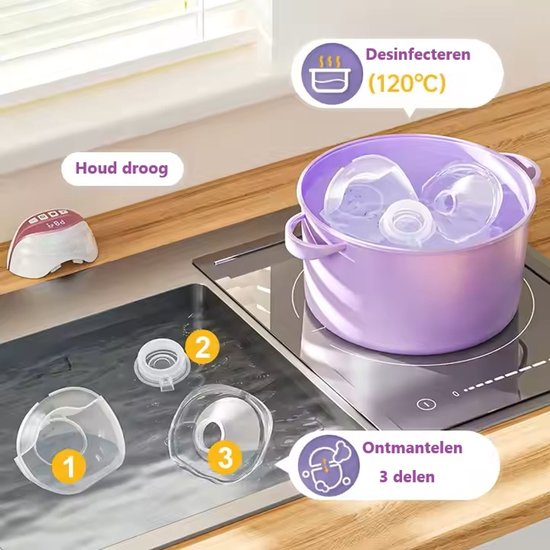 Borstkolven- borstkolf- Elektrisch borst kolf-Handsfree borst kolf- no hands breast pump van Merkloos — afbeelding 5