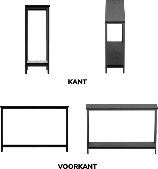 HOMCOM bijzettafel in industrieel design, tafelblad in marmerlook, 50