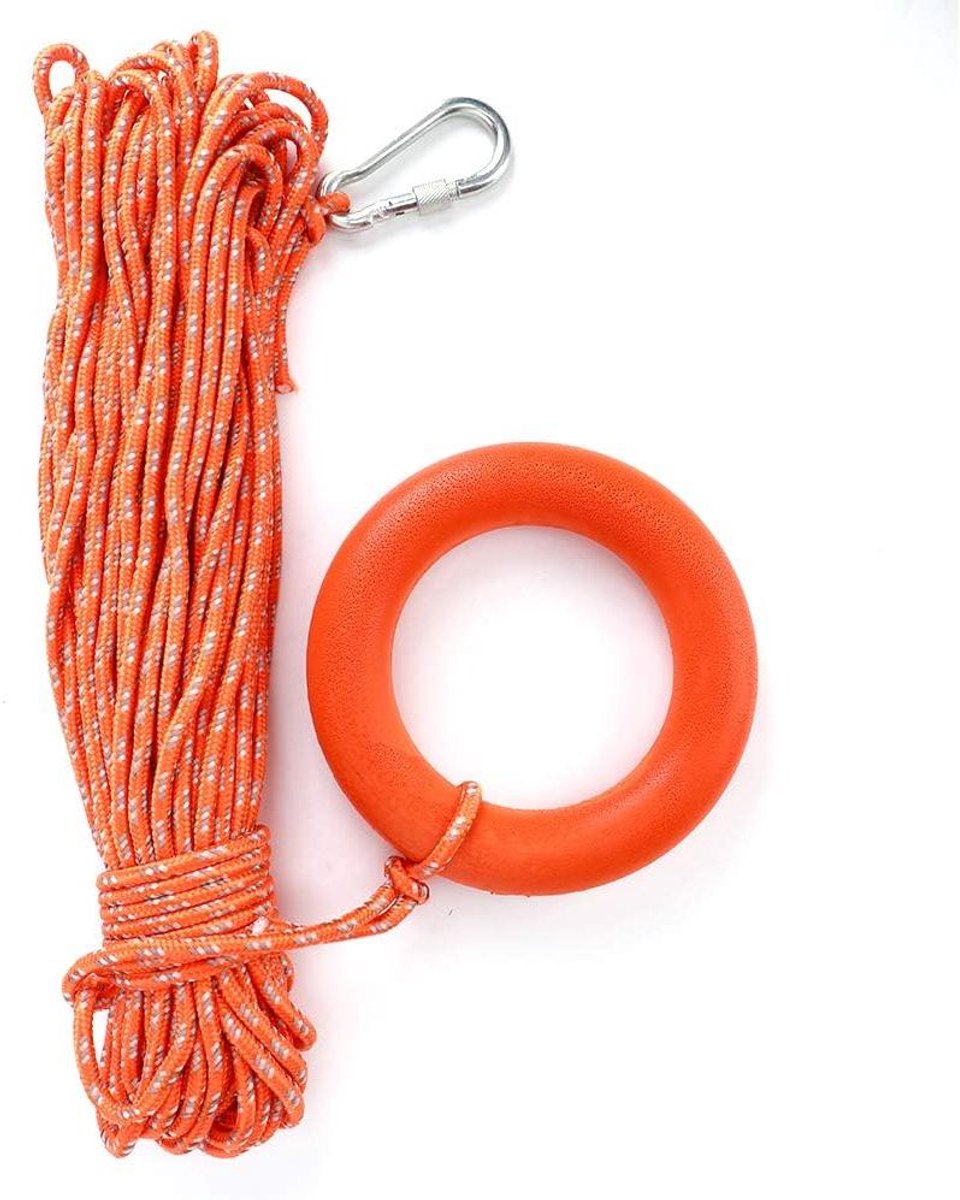 Waterdrijvend levensreddend touw 30 m - reflecterende reddingslijn met haak - voor buiten - varen en vissen - nooduitrustingLifesaver - Waterdrijvend Touw - 30 meter - Reddingslijn met Haak