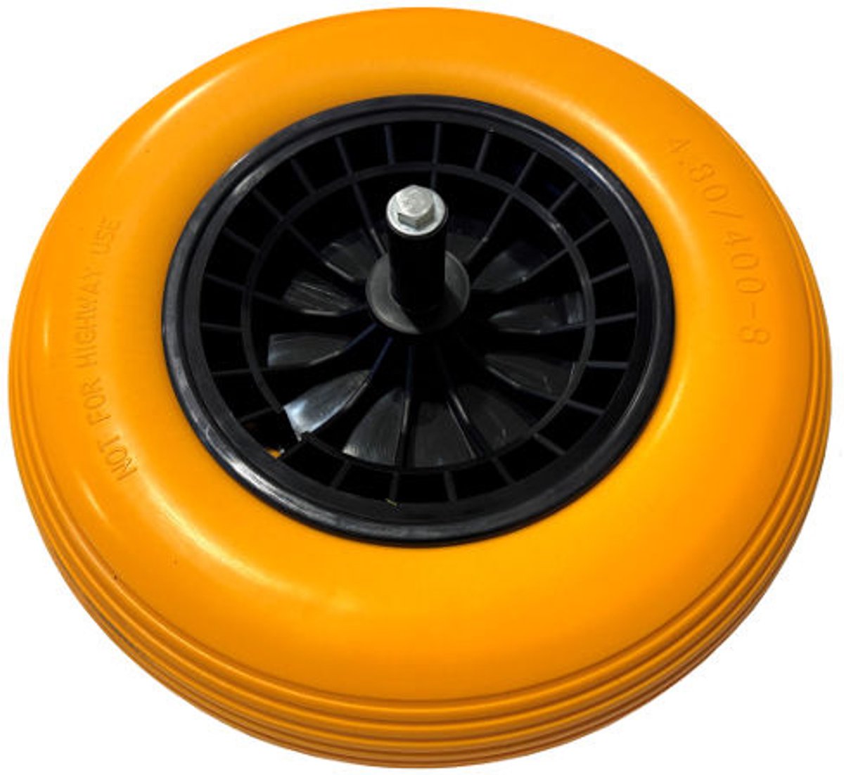Nooit Meer Lek PU-wiel -MM- 4.00x8 -as 20cm