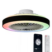 Bol.com Nolt Plafondventilator met Verlichting - Plafondlamp Ventilator - Plafonniere - LED RGBW - Tuya Wifi Smart - Afstandsbed... aanbieding