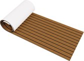 Revêtement de sol pour bateau NAIZY, mousse EVA autocollante, revêtement de pont pour bateau, tapis de bateau, imitation teck, tapis marin pour Bateaux , yachts, bateaux à moteur, hors-bords, 240 x 60 cm, marron