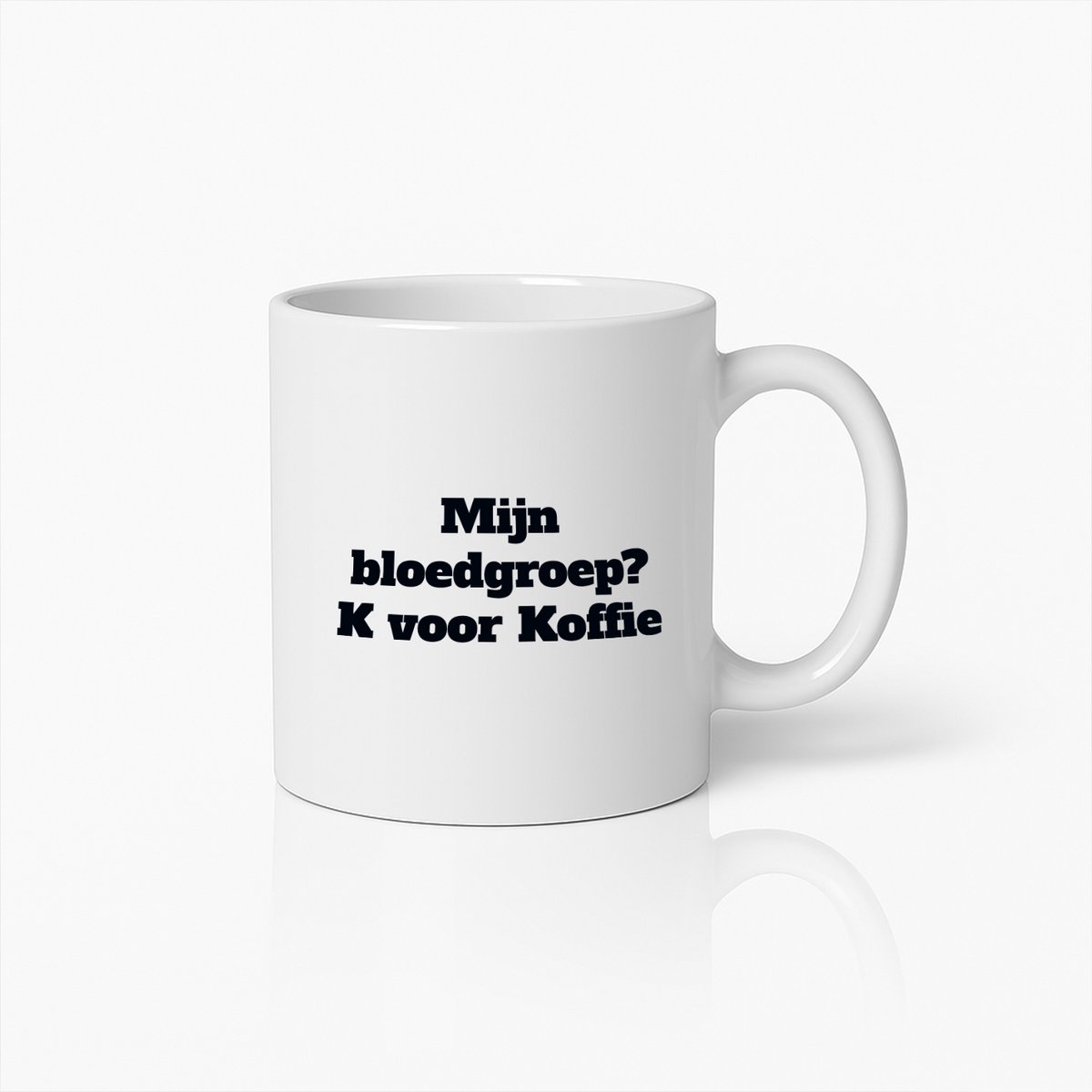 Mijn Bloedgroep K voor Koffie Mok – Grappig Cadeau voor Koffieliefhebbers