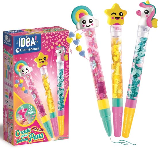 Clementoni Idea Creëer Je Eigen Fantasy Pennen - 3 Pack