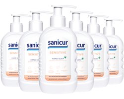 Sanicur - Handzeep Sensitive - 6 x 300 ml - Voordeelverpakking