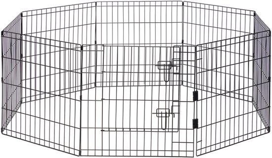 Beeztees Ted - Niche pour chiot - Premium - avec porte - 8 pièces - Panneau 60x60 cm - Diam. 155 cm