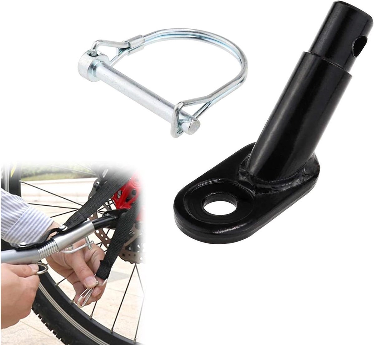 Allecto Plus - Fietsaanhanger koppeling met veiligheidspen voor kinderaanhanger en lastaanhanger