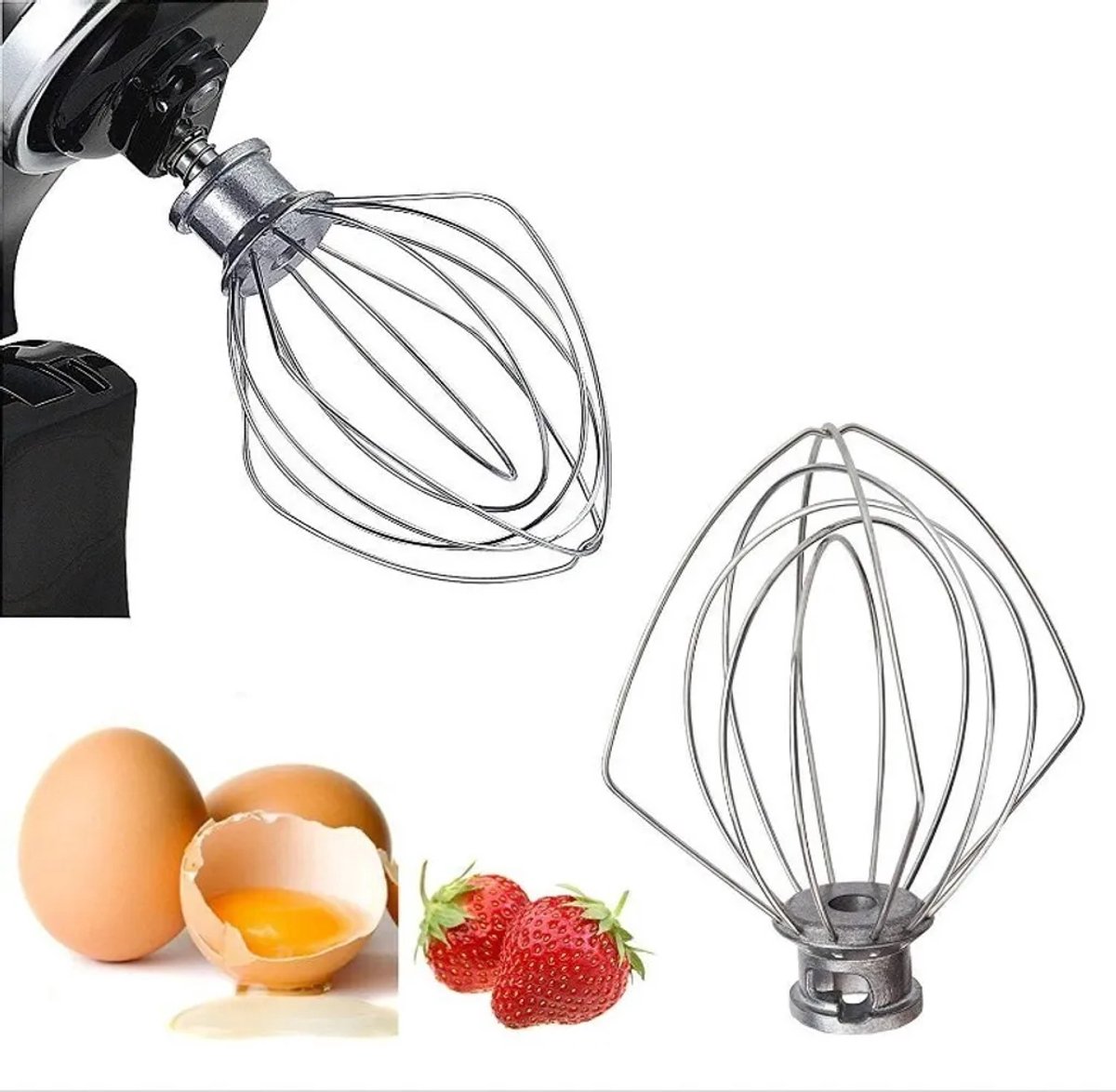 Voor Kitchenaid Garde voor Keukenmachines 5K452WW, Volledig Gemaakt van roestvrij staal, vaatwasmachinebestendig thumbnail 5