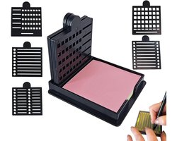 foto van Houder - Sticky Note Stencil Template, Draagbare Herbruikbare Organizer met Stencil voor Binder Bureau Planning Werkplek Organisatie Papier Leraar School
