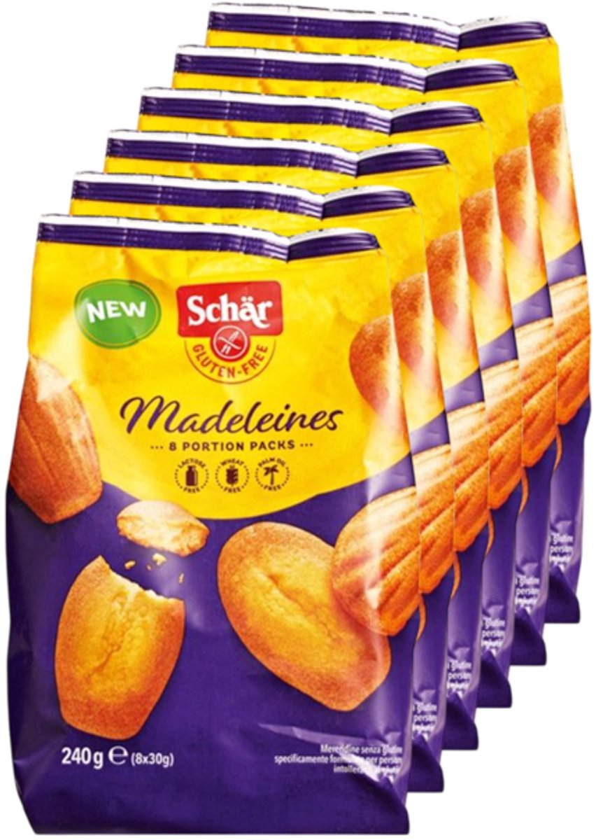 Schär | Glutenvrij | Madeleines | 6 stuks | 6 x 240 g